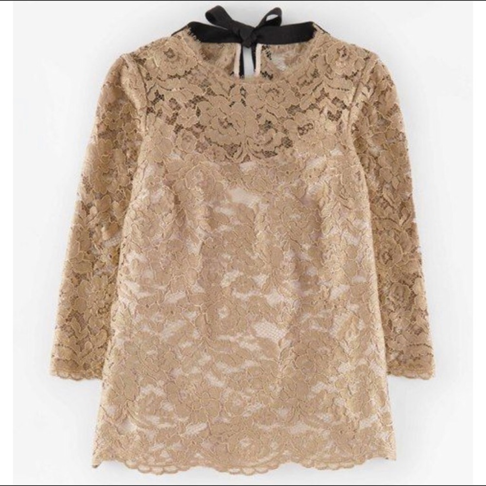 Boden lace top with silk camisole